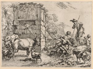 Der Wasserplatz von Nicolaes Pietersz. Berchem