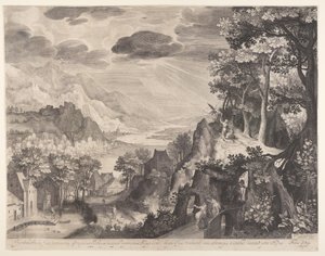Abrahams Opfer von Nicolaes de Bruyn