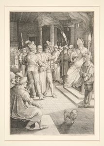 Christus vor Kaiphas (Passionsserie) von Nicolaes de Bruyn