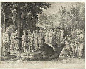 Johannes der Täufer predigt zur Menge