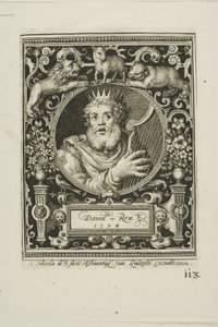 König David, Tafel fünf aus Die Neun Würdigen von Nicolaes de Bruyn