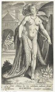 Lucretia mit Dolch an ihrer Brust