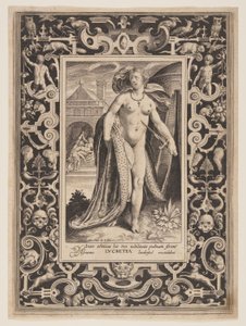 Lucretia, Platte eins aus Die neun Helden von Nicolaes de Bruyn