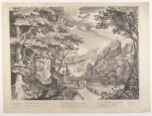 Die Jünger auf dem Weg nach Emmaus von Nicolaes de Bruyn