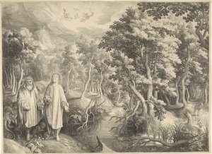 Versuchung Christi in der Wüste von Nicolaes de Bruyn