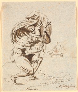 Der portugiesische Dichter Camoëns im Profil nach rechts von Nicolai Abildgaard
