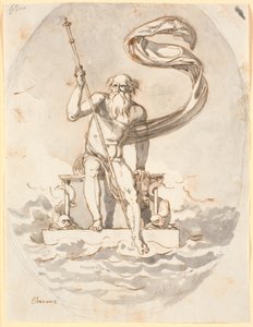 Oceanus auf seinem Thron im Meer von Nicolai Abildgaard