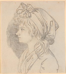 Profilporträt der zweiten Frau des Malers Juliane Marie Abildgaard, geb. Ottesen. Vorarbeit zum Porträt im Frederiksborgmuseum von Nicolai Abildgaard