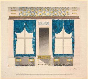 Die Fensterwand im "blauen Kabinett" von Nicolai Abildgaard