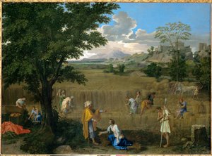 Der Sommer oder Ruth und Boas von Nicolas (attr.to) Poussin
