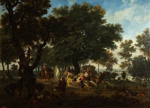 Henri IV. und seine Suite auf der Jagd, ca. 1804