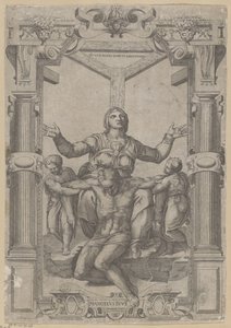 Maria am Fuß des Kreuzes von Nicolas Beatrizet