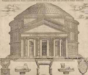 Speculum Romanae Magnificentiae: Das Pantheon, 1649 von Nicolas Beatrizet