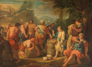 Das Finden des Geldes im Sack Benjamins von Nicolas Bertin