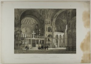 Venedig: Zweite Innenansicht von St. Markus, Platte sechzehn aus Italie Monumentale et Pittoresque