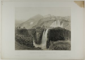 Wasserfälle von Tivoli, Platte achtzehn aus Italie Monumentale et Pittoresque
