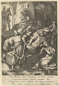Die Grablegung, aus Die Passion Christi, Mitte des 17. Jahrhunderts von Nicolas Cochin