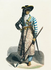 Junger Javaner im Kriegskleid