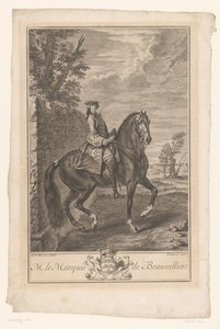 Reiterporträt von Paul de Beauvilliers von Nicolas Gabriel Dupuis