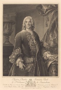 Charles François Paul Le Normant de Tournehem von Nicolas Gabriel Dupuis after Louis Tocqué