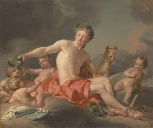 Apollo krönt die Künste