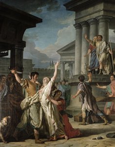 Virginius kurz davor, seine Tochter zu töten, 1783 von Nicolas Guy Brenet