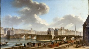 Le Pont-Neuf und die Stadt, gesehen vom Quai de Conti, 1772