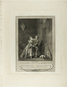 Unerwarteter Anruf, aus Monument du Costume Physique et Moral de la fin du Dix-huitième siècle