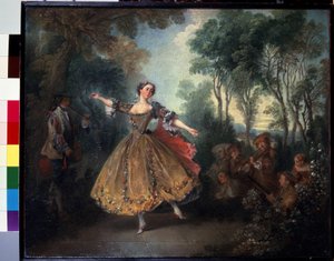 La Camargo tanzend (Marie Anne de Cupis Camargo, genannt La Camargo, 1710-1770)