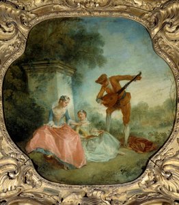 La leçon de musique Gemälde von Nicolas Lancret (1690-1743) 18. Jahrhundert von Nicolas Lancret