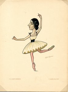 Porträt der russischen Ballerina Tamara Karsavina