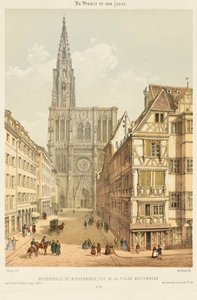 Die Rue Mercière und die Westfassade des Straßburger Münsters