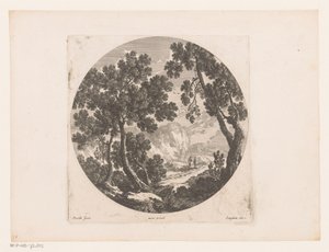 Landschaft mit Hirten hinter der Herde