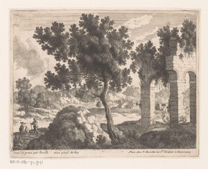Landschaft mit Ruine mit Bögen