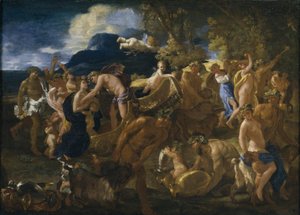 Bacchanale oder Bacchus und Ariadne von Nicolas Poussin