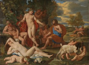 Midas und Bacchus von Nicolas Poussin