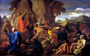 Moses schlägt den Felsen, 1649