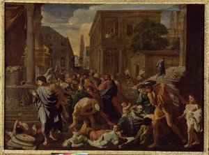 Die Plage von Aschdod oder Die Philister von der Plage heimgesucht, 1630-31 von Nicolas Poussin