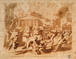 Der Raub der Sabinerinnen von Nicolas Poussin