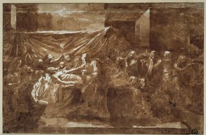 Die letzte Ölung (Zeichnung von Nicolas Poussin)