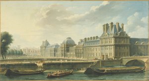 Der Tuilerienpalast, gesehen vom Quai d
