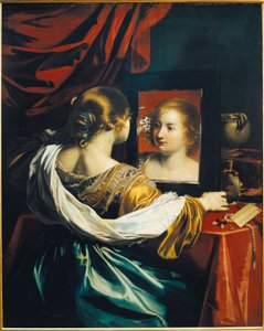 Eitelkeit, Frau am Spiegel