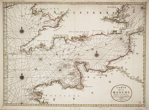 Karte des Ärmelkanals und der Atlantikküsten von Südengland und Nordfrankreich von Nicolas Sanson D