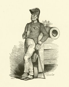 Der Pensionär (Gravur) von Nicolas Toussaint (after) Charlet