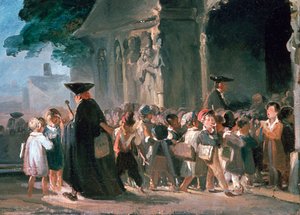 Kinder an einer Kirchentür, ca. 1817-1845