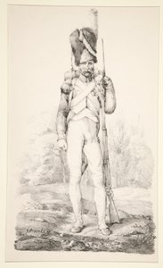 Grenadier zu Fuß der Alten Garde, aus der Serie Die Alte Französische Armee von Nicolas Toussaint Charlet