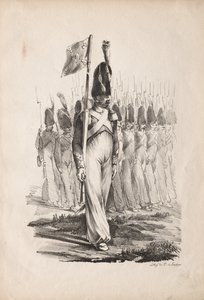 Militärische Kostüme: Karabiner-Sergeant, Generalführer, 1817-1818