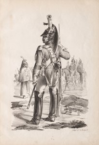 Militärische Kostüme: Grenadier der Königlichen Garde von Nicolas Toussaint Charlet