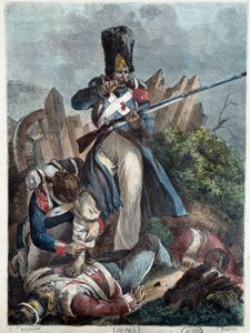 Der französische Soldat. (Grenadier I. Empire Wesse) Gravur von Nicolas Toussaint Charlet