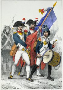 Das Vaterland in Gefahr: Freiwillige der Ersten Republik (1792-1799) ziehen in den Krieg. von Nicolas Toussaint Charlet